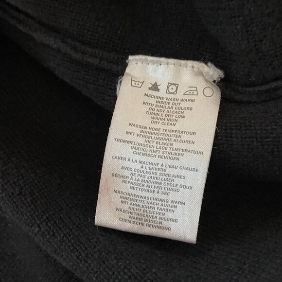 Harley Davidson Men Quarter Zip Mock Neck Sweater Three Stripe Black and Orange - Picture 11 of 11